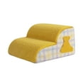 thumbnail image 4 of Rampa para escaleras para perros, escalera inclinada de 2 niveles para interiores, con cubierta extraíble, antideslizante, para subir sofás, perros Amarillo, 4 of 8