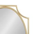 thumbnail image 3 of Kate and Laurel Rateau Modern Scalloped Oval Wall Mirror, 20 x 30, Gold, Elegant Wall Decor with Rounded Mirror and Scalloped Outer Frame for Trendy Concentric Design, 3 of 8