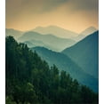 thumbnail image 3 of Appalachian Duvet Cover Set, Panoramic Landscape Photo of Mountain Ridges Virginia, Decorative 2 Piece Bedding Set with 1 Pillow Shams, Twin Size, Hunter Green Grey Teal, by Ambesonne, 3 of 3