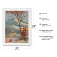 thumbnail image 2 of Mount Kosciuszko Australia - Skiing - Vintage Travel Poster by Geo. E. (George Ernest) Akinhead c.1925 - Japanese Unryu Rice Paper Art Print (Unframed) 18 x 24 in, 2 of 4