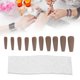 thumbnail image 1 of 10 Uds. De uñas postizas brillantes de ataúd largo, prensa Artificial en cubierta completa, puntas postizas, accesorios de manicura para mujeres y niñasN5355-06, 1 of 8