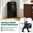 thumbnail image 5 of HaiCube 8-Pack PU Leather Padded Folding Chair, Heavy Duty Portable Folding Chair with Metal Frame, No Assembly Indoor Chair, Black, 5 of 8
