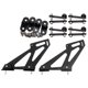 thumbnail image 3 of Trunk Racing Tail Spoiler Mounting Bracket 1 Set For Automobile Enhancement 19X16cm Black Aluminum Alloy Wear Resistance, 3 of 4