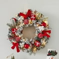 thumbnail image 6 of Prelit Artificial Christmas Wreath with Ornaments Decorative Bows and Pine Needles for Indoor Outdoor Holiday Decor Front Door Wall Window Fireplace, 6 of 7