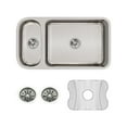 thumbnail image 2 of Elkay Lustertone Classic Stainless Steel 32-1/4" x 18-1/4" x 7-3/4", 30/70 Double Bowl Undermount Sink Kit, 2 of 2