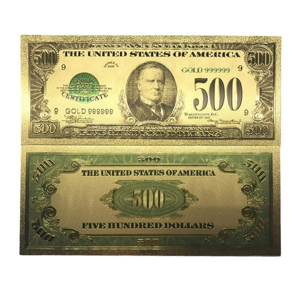 500 Dollar American Dollar Bill 24k Gold Plated Art ...