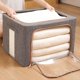 thumbnail image 5 of Compartimientos de almacenaje Organizadora Plegable Contenedor 24L Contenedor Durable a Prueba de Polvo Portátil Cremallera Resistente Bolsa de Almacenamiento de Ropa , Gris, 5 of 9