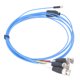 thumbnail image 5 of Cable De Puente BNC Macho A Macho, Cable De Prueba del Sensor De Aceleración Conector Hembra De 4 Pines A 3 BNC Cable del Sensor De Aceleración De Vibración Revestido De PTFE, 5 of 8