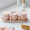 thumbnail image 2 of Bol à Sucre avec Couvercle, Pot à Sucre et Sel, Bocal d'Assaisonnement, Bocal de Rangement pour Sucre, Pot à Sucre, Contenant à Sucre Bocal à Épices-3 Ensemble de Rose-300 ml, 2 of 8
