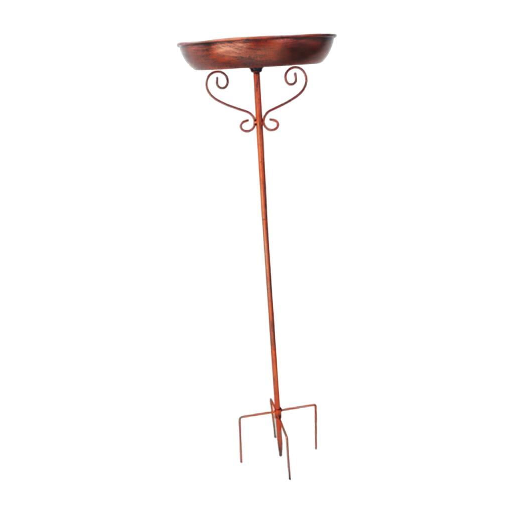 CarpNettore Bird Bath Bowl Gift Decorative Tray Heavy Duty Metal for Porch Backyard Lawn
