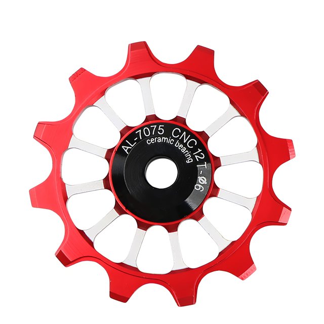 Desviador Trasero De Bicicleta Profesional De 12T Rueda De Guía De Polea De Aleación De Aluminio Con Rodamiento De Cerámica Ligera Con Accesorios De Instalación Para Montar En Vogacara OD010398-01