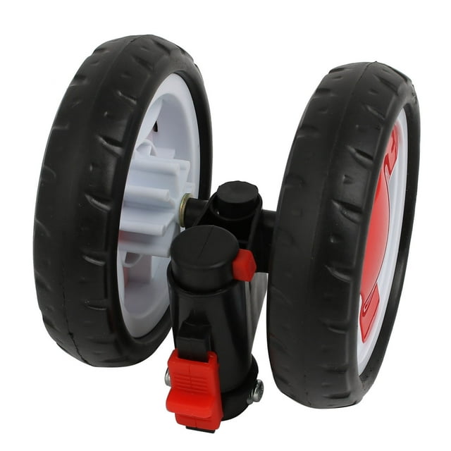 Unique Bargains 5-inch Diameter Double Wheel Plastic Swivel Pulley Roller for 19mm Tube