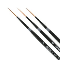 Creative Mark Beste Golden Taklon Script Liner #0 - 3 Pack Artist Paint Brush, Professional Watercolor Brushes, For Acrylic Painting, Short Handle, Sharp Edges, Hand-Tied & Shaped