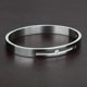 thumbnail image 2 of Brazalete de acero inoxidable para parejas Brazalete a presión con incrustaciones de circonitas cúbicas brillantes Plata 8mm Yuyangstore Pareja brazalete de acero inoxidable, 2 of 8