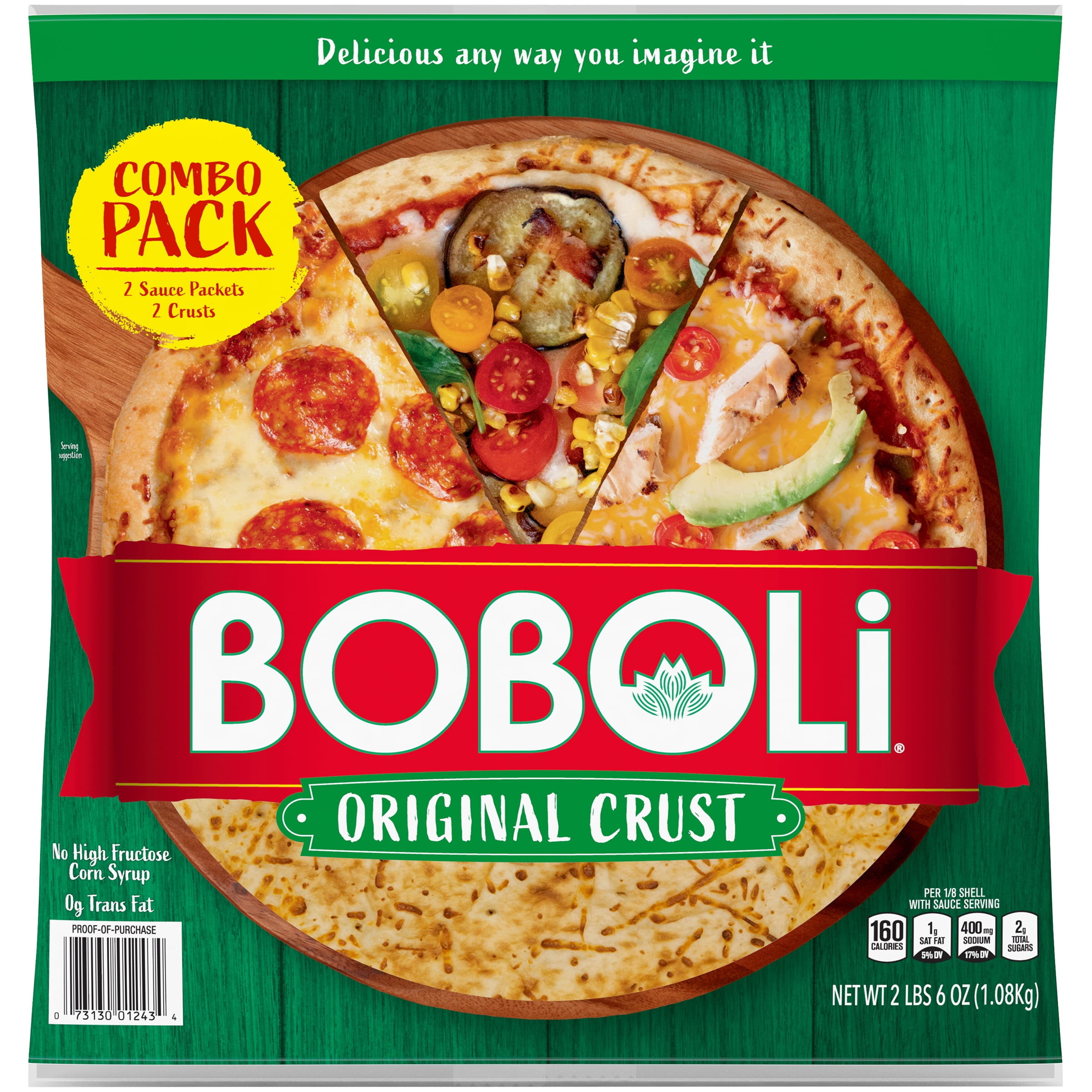 Boboli 12 Inch Twin Pack Pizza Crust, Make Pizza at Home, 2 count, 38