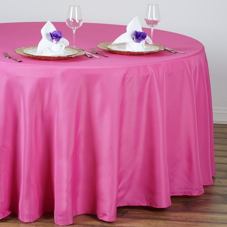 Balsacircle 108 Round Polyester Tablecloth For Party Wedding