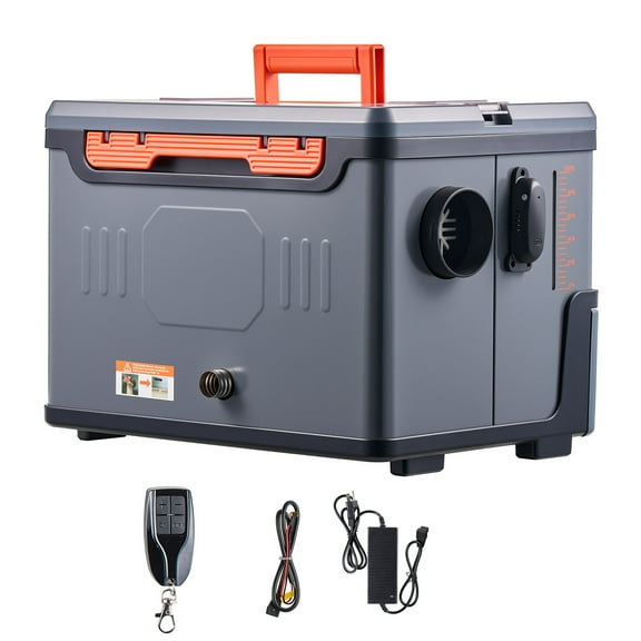 KFFKFF 8KW Portable Diesel Air Heater, 12V/24V DC with Bluetooth App, Remote, and LCD Control, 1.3 Gal Fuel Tank for Trucks, Vans, RVs, Campers, and Garages