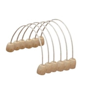 Dualoai 6 Pieces Croquet Hoops Arched Wickets with Wooden Base for Park Friends Game