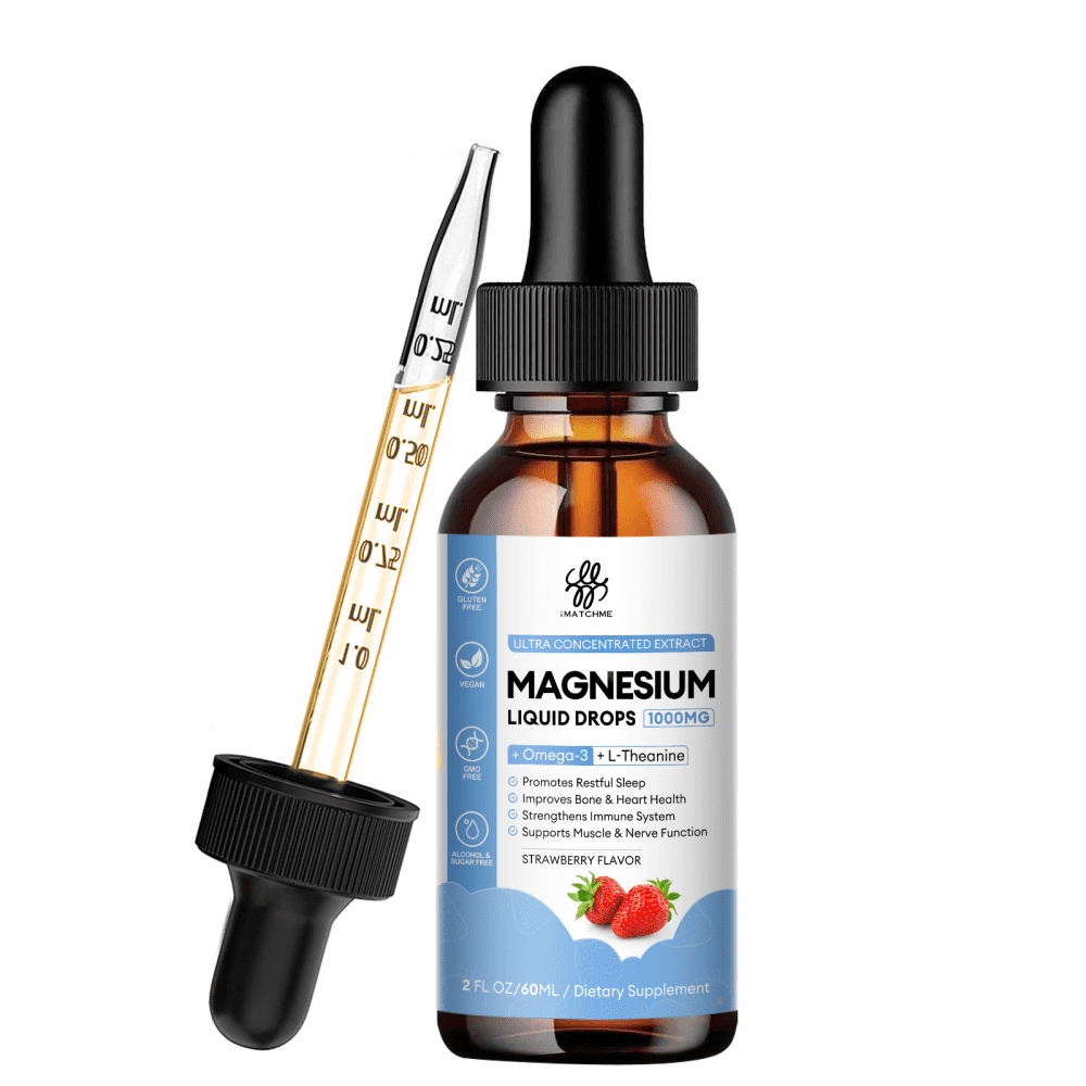 (2 Pack)Magnesium Glycinate Liquid, 1000mg Magnesium Liquid Supplement with Omega3, L-Theanine, D3, B6, B12 for Calm, Sleep, Leg Cramps, Muscles, Energy - Pineapple Flavor, 120 ML/4 OZ