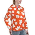 thumbnail image 6 of Lsque Bright Autumn Leaves Charm Pattern Casual Women's Hoodie,Hooded Sweatshirt with Kangaroo Pocket,Pullover Hoodie with Eye-catching Drawstrings-X-Large, 6 of 7