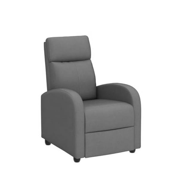 Furniwell Massage Recliner Chair for Living Room Adjustable Fabric Reclining Chair Home Theater Seating Modern Winback Single Sofa for Adults with Footrest (Gray)