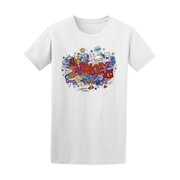 Colorful Turkey Doodle Tee Men's -Image by Shutterstock