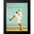thumbnail image 2 of Wickstrom, Martin 12x14 Black Modern Framed Museum Art Print Titled - Vintage Baseball, 2 of 5