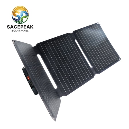 SAGEPEAK Solar Panel 30W Solar Panel Charger with USB and TYPE-C Port Foldable Battery Charger Portable IP65 Waterproof for Phones, Camera, Hiking, Backpacking, Camping, Outdoor