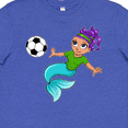thumbnail image 4 of Inktastic Soccer Playing Mermaid Youth T-Shirt, 4 of 5