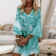 thumbnail image 5 of Robes d'Été à Fleurs Grande Taille pour Femmes Robe Boho Décontractée 1X-4X, 5 of 5