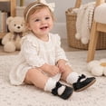 thumbnail image 5 of Bonario 2 Pairs Baby Girls Dress Shoes Infant Mary Jane Bowknot Flats Non-Slip Sole Princess Shoes for Newborn 3-18 Months, 5 of 8