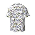 thumbnail image 5 of Uemuo Monkey Submarine Captain Pattern Cotton Linen Short Sleeve Shirts,Casual Lightweight Button Down Shirts,Vacation Beach Summer Tops-Small, 5 of 7