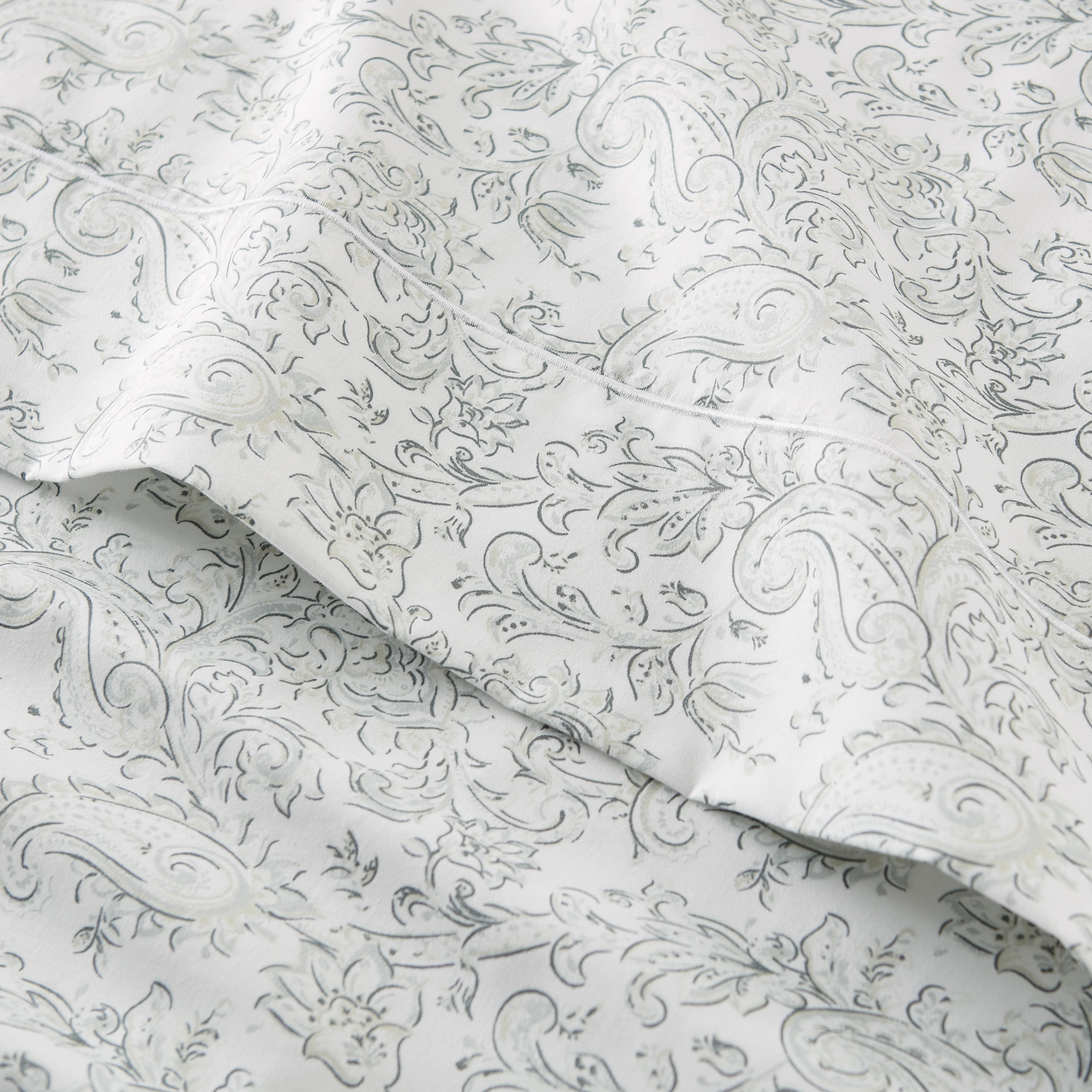 Better Homes & Gardens 4-Piece 400 Thread Count Paisley Taupe Performance Bed Sheet Set, King
