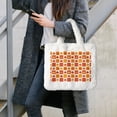 thumbnail image 7 of Cauagu Pumpkin Plaid Pattern Women's Plush Tote Bag,Soft Underarm Bag Ladies Fluffy Shoulder Bag Plush Handbag Women Furry Tote Bag for Autumn and Winter, 7 of 7