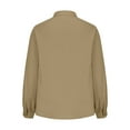 thumbnail image 4 of Fesfesfes Women Shirt New Fashion Women Spring Fall V-neck Long Sleeved Loose Shirt Tops Sweatshirt for Women L(US:8), 4 of 6