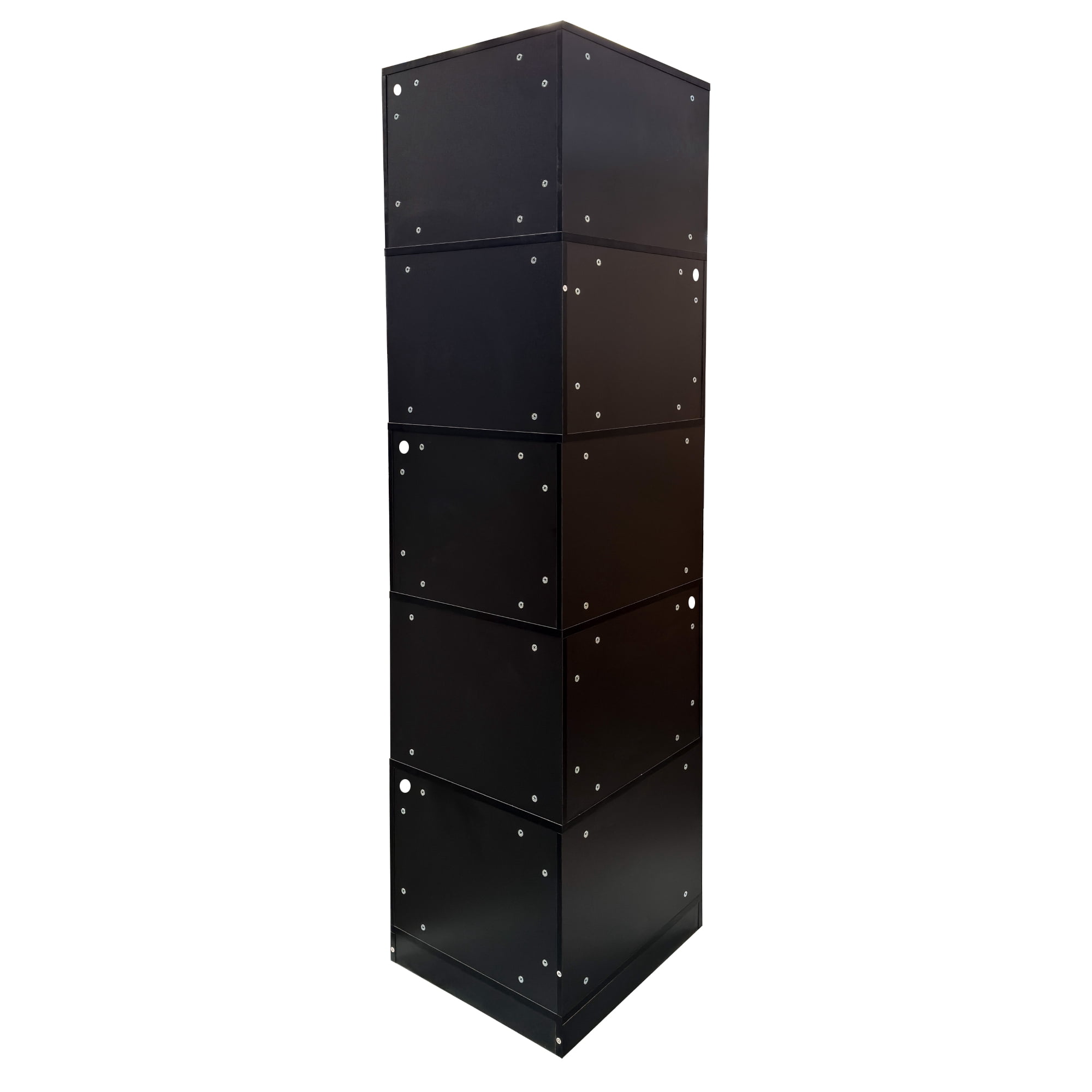 Corner Bookshelf 5-Tier L-Shaped Display Shelf for Home Office Living Room, Black