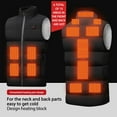 thumbnail image 4 of Plus Size Heated Jackets for Men Unisex Casual Zipper Dual Control Thirteen Area Solid Heat Heating Vest USB Charging, 4 of 6