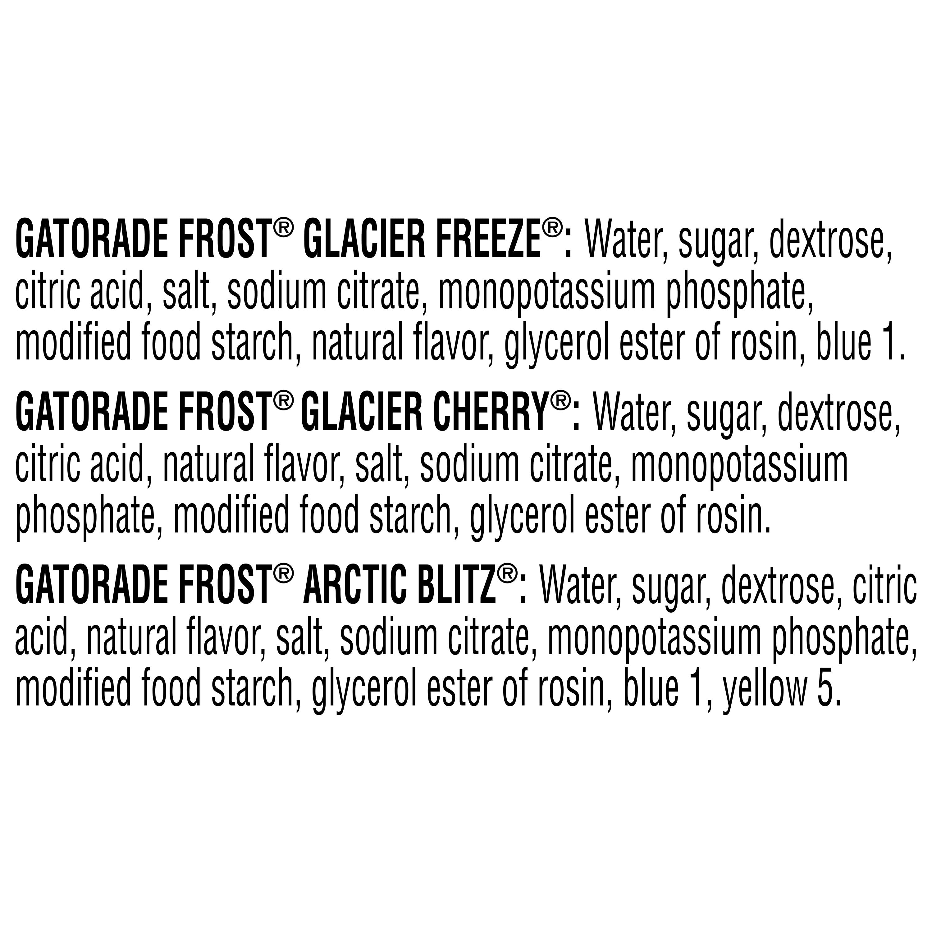 Gatorade Frost Thirst Quencher Variety Pack, Glacier Freeze/Cherry/Arctic Blitz Sports Drinks, 12 fl oz, 18 Ct Bottles
