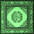 thumbnail image 1 of Ahgly Company Indoor Square Oriental Emerald Green Asian Inspired Area Rugs, 7' Square, 1 of 4