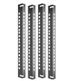 thumbnail image 4 of 6U Cabinet Vertical Rack Rail Kit, Black, Cold Rolled Steel, 13.33 x 0.77 x 1.16 inch, Package Quantity of 4, 4 of 4
