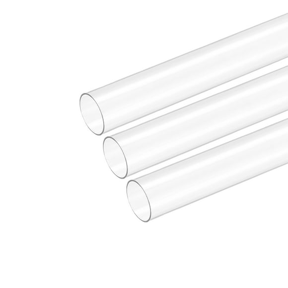 Plástico Tubería Rígido Policarbonato Redondo Tubo Transparente 0,6"(15mm) ID 0,63"(16mm) OD 6" (150mm) Alto Impacto para Iluminación, Maquetas, Agua Plomería, Paquete de 3