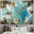 thumbnail image 2 of Leisuo Hanging Wall Tapestry Paris France Ceiling Painting in Room of Tapestry Big Tapestries for Bedroom Purple Green Painting, 2 of 6