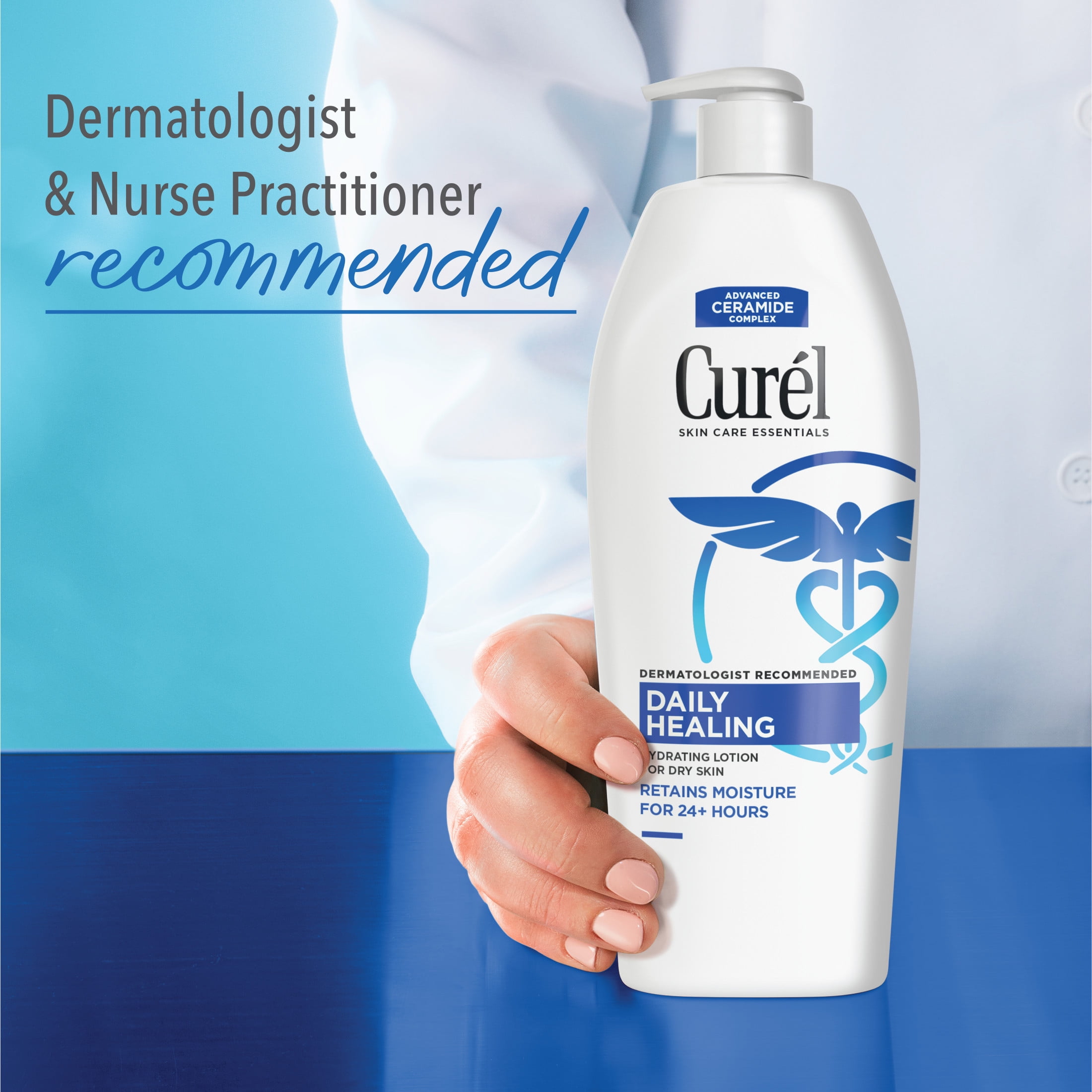 (4 pack) Curel Daily Healing Hand and Body Lotion for Dry Skin, Dermatologist Recommended Moisturizer, 20 fl oz