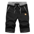 thumbnail image 3 of Summer Men's Shorts Hot Casual Cotton Fashion Boardshort Bermuda Male Drawstring Elastic Waist Breeches Beach Shorts Men, 3 of 5