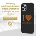 thumbnail image 2 of Case Yard Wooden Case for iPhone-11-Pro-Max Soft TPU Silicone cover Slim Fit Shockproof Wood Protective Phone Cover for Girls Boys Men and Women Supports Wireless Charging I Love Istanbul Design, 2 of 7