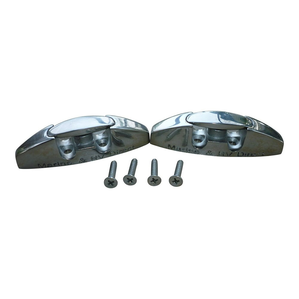 (2) 316s Stainless Steel Boat Fender Cleats