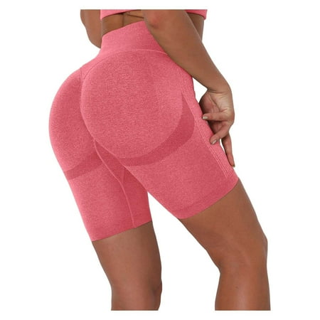 

Finelylove Maternity Yoga Shorts Women S Athletic Shorts Gym High Waist Rise Solid Red M