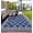 Dark Blue White, variant on Nanan 9x12 Outdoor Rug,Lightweight Reversible Outdoor Rug, Trellis Pattern with Decorative Diamond Border, Weather Resistant Easy Clean for Garden, Balcony, Poolside, Picnic, Gray