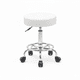thumbnail image 4 of SET 2 Bancos Giratorios con Ruedas color Blanco | Asiento Móvil Moderno Multiusos, 4 of 5