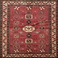 thumbnail image 1 of Ahgly Company Indoor Square Traditional Orange Salmon Pink Persian Area Rugs, 4' Square, 1 of 6